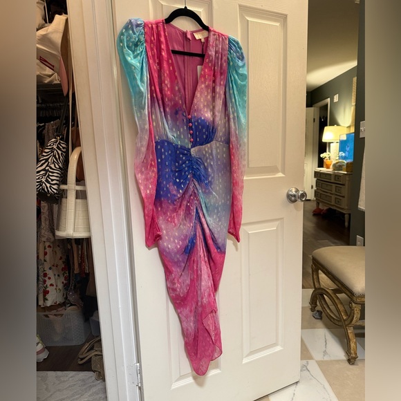 NWT Rococo Sand Cloud Ruched Midi Dress - Picture 6 of 13